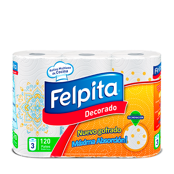 Felpita cocina 3 rollos Decorados