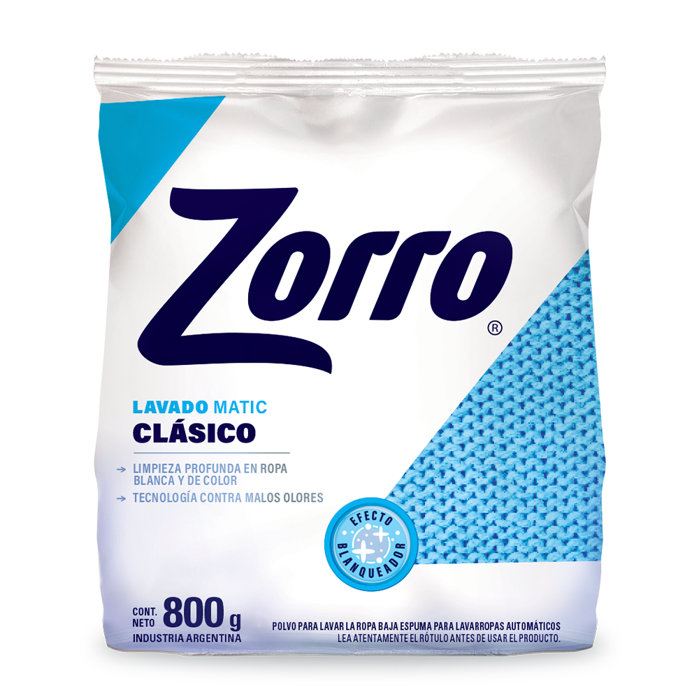 Zorro Clásico Lavado Matic 800g