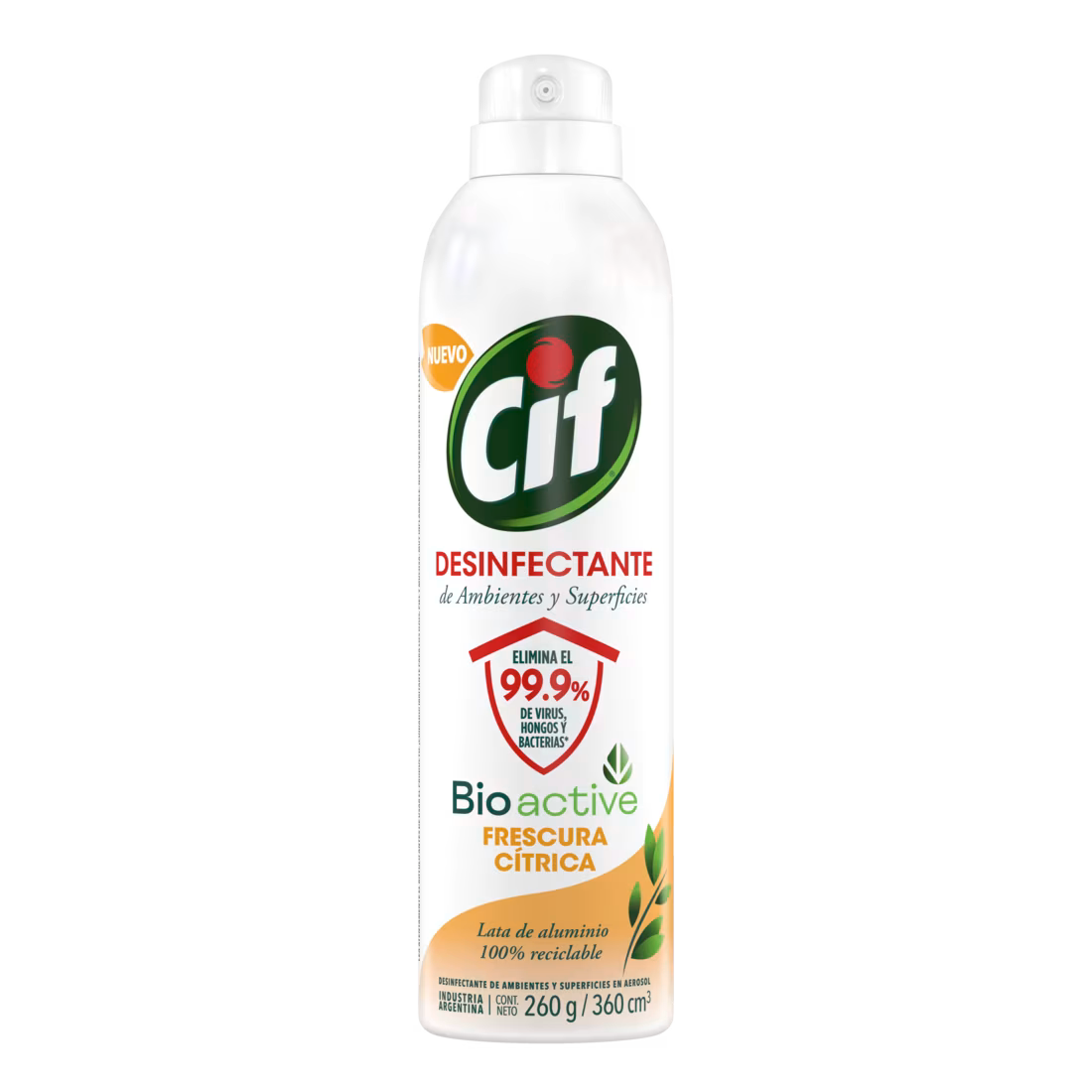 Cif Aerosol Desinfectante de Ambientes y Superficies Frescura Cítrica