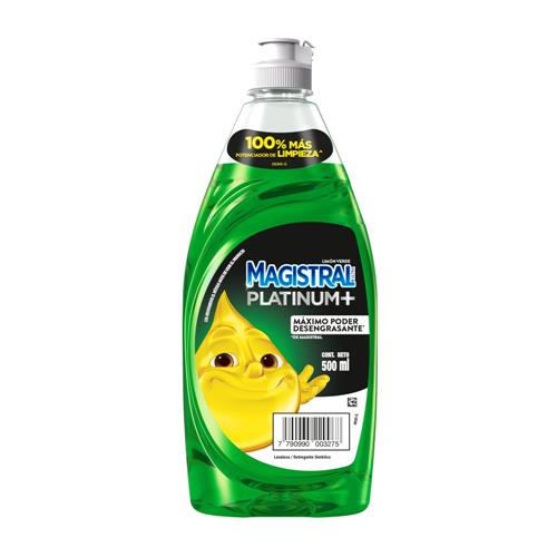 Detergente MAGISTRAL Platinum Limón Verde Botella 500ml