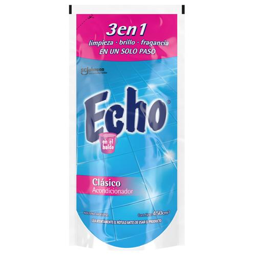 Limpiador Acondicionador De Pisos ECHO Clásico Brillo Natural Uso Diario Repuesto 450ml
