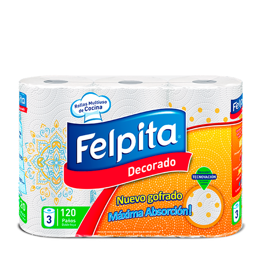 Felpita cocina 3 rollos Decorados