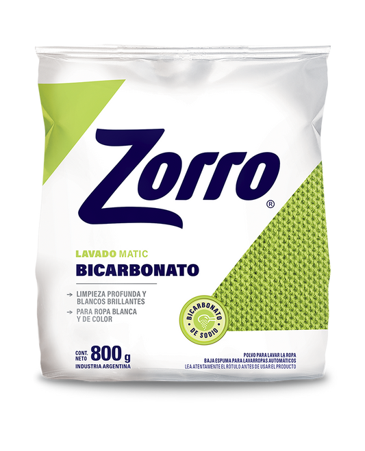 Zorro Bicarbonato Lavado Matic 800g