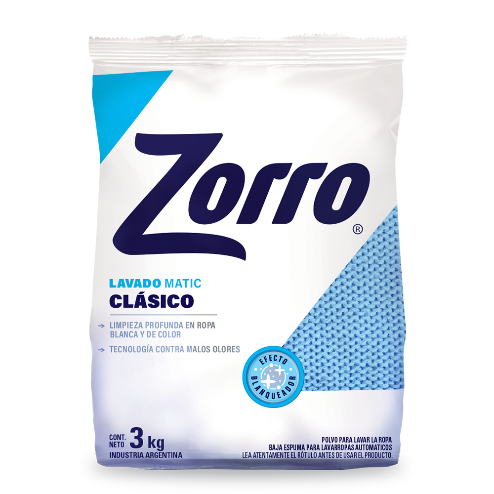 Zorro Clásico Lavado Matic 3kg
