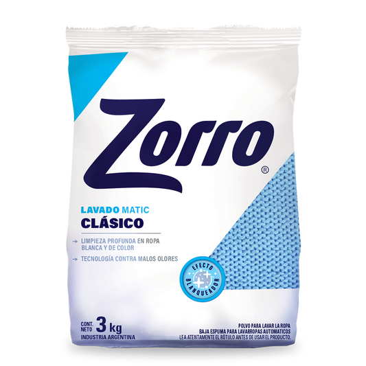 Zorro Clásico Lavado Matic 3kg