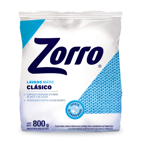 Zorro Clásico Lavado Matic 800g