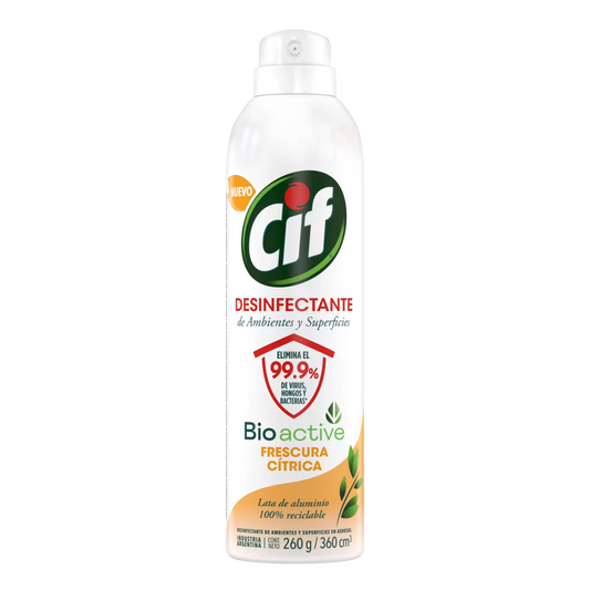 Cif Aerosol Desinfectante de Ambientes y Superficies Frescura Cítrica