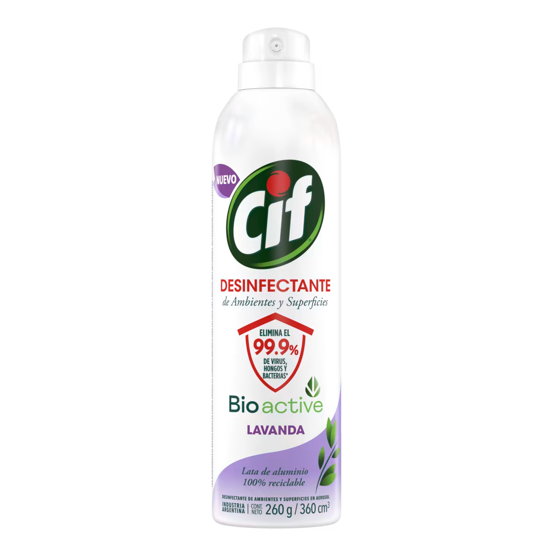 Cif Aerosol Desinfectante de Ambientes y Superficies Lavanda