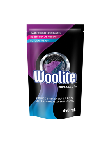 WOOLITE JABON LIQUIDO PARA ROPA OSCURA DOY PACK 450 CC