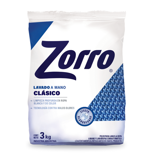 Zorro Clásico Lavado a Mano 3kg